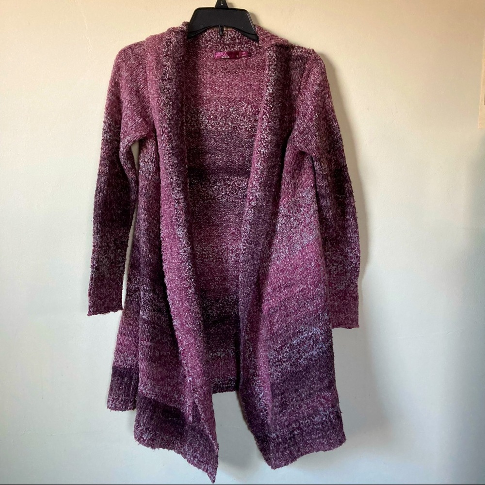 Prana Rhonda Purple Wool Blend Duster Cardigan size S